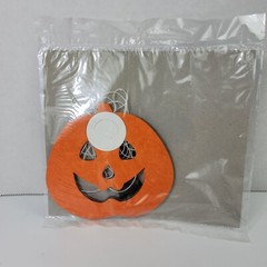 3D Halloween Tissue Paper Garlands 2 Orange Pumpkin and 3 Orange Bat 9 Feet Each