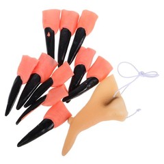 11Pcs Halloween Decorative Zombie Fingernail Finger Trick Prop Witch Nose