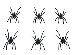 200 PCS Plastic Spiders Realistic Spiders Halloween Prank Props Decorations