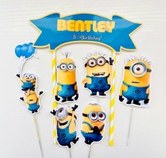 Personalized Minions (Despicable Me) Cake Topper
