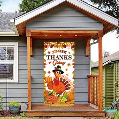 Thanksgiving Party Decorations Large Size Happy Thanksgiving Door Cover for F…