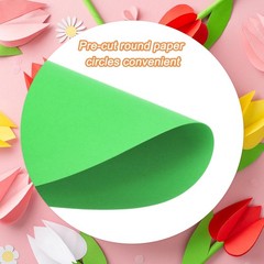 30 PCS Circle Cutouts Paper 8 Inch Round 200GSM/75LB Cardstock Assorted Color
