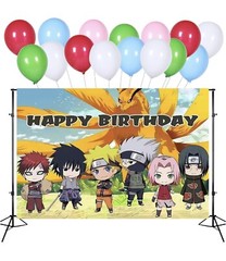 Naruto Theme Birthday Party Decorate, 5×3.5ft Happy Birthday Backdrop US Seller