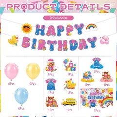 Rachell Teacher Birthday Party Decorations – 30 Pcs Cartoon English Teacher B…