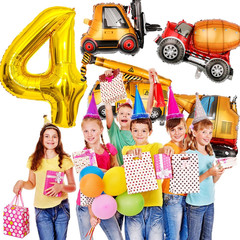 Construction Birthday Party Supplies 4 5 6 Year Old Large Construction Balloons