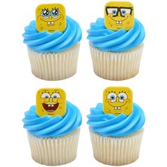 SpongeBob SquarePants™ Mood Faces Rings, SpongeBob Cupcake Decorations Featur…