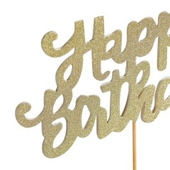 BLUE PANDA Funny Birthday Sign Banner & Cake Topper Set – 10 Ft Gold – gold