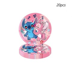 88 Pcs Pink Stitch Party Supplies – Banners, Plates, Cups, Tissues & Decor for B