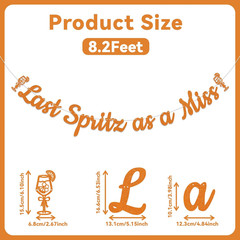Last Spritz as a Miss Banner, Aperol Spritz Theme Bachelorette Bridal Shower Par