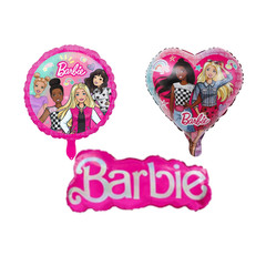 Barbie Birthday Party Foil Balloon Decoration Set for Girls Pink Party Supplies
