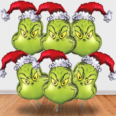 Grinchmas Xmas tableware party supplies decoration balloon centerpiece gift