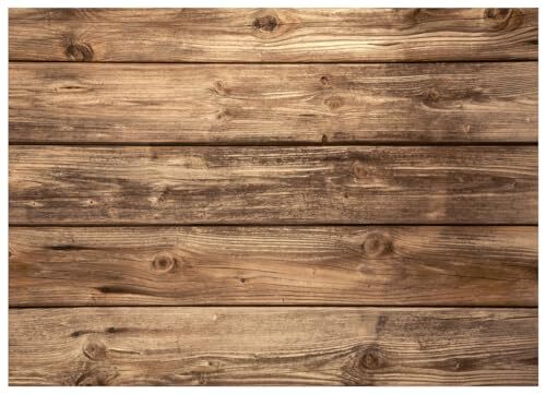 Rustic Wood Wall Backdrop Natural Wooden Board Photography 7x5FT Brown
