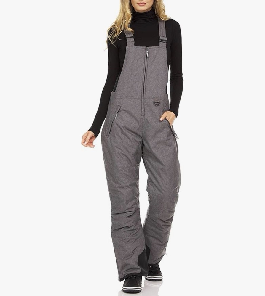 Arctic Quest Womens Ski Snow Bibs Pants Insulated Water Resistant Overalls Small