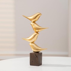 Anding Gold Bird Statue Decorative Accessories, Modern Home Decoration, Bird …