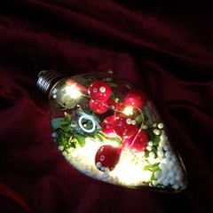 Christmas Tree Bauble LED Light Up Decoration Christmas Pendant Plastic Hanging