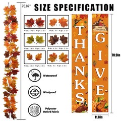 5 Pack 30Ft Artificial Fall Maple Leaf Garland Autumn Thanksgiving Decor