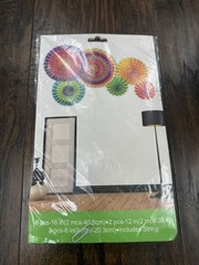 6-Pack Spiral Hanging Paper Fans Party Event Decorations