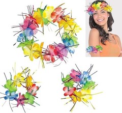Amscan Hawaiian Luau Warm Serendipity Hand & Head Flower Leis Accessory Party
