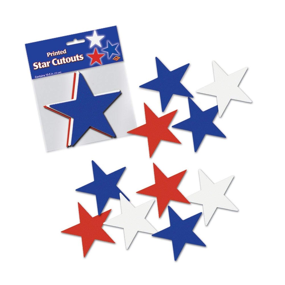 Beistle Star Cutouts – Patriotic | Party Supply | Decoration