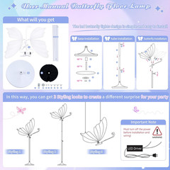 Butterfly Chandelier Floor Lamp – Elegant LED Decoration for Weddings & Parties