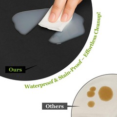 Warmstar Leather Table Cover 14 x40 Inch, 1.8MM Thick PVC Table Protector Waterp