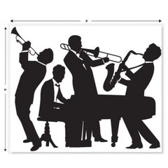 Beistle Great 20’s Jazz Band Insta-Mural Wall Decoration