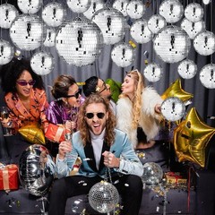 25 Pc Silver Mirror Disco Balls Set for Party Decor