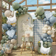 Silly Goose Balloon Arch Kit – Sage Green Dusty Blue Balloon Garland with Goo…