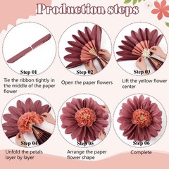 12 Pcs Large Pastel Tissue Paper Flowers 20″ 8»Giant Fiesta Pom Paper Flower…