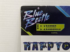 Blue Beetle Happy Birthday Party 11 ft Banner 24 Attachable Pieces 10 in Tall
