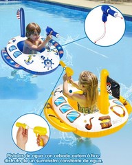 Gleamkid 2PCS Inflatable Pool Floats Kids, Pirate Ship Pool Float with Water …