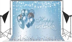 Birthday Photography Backdrop Banner Background Happy Birthday Party Decor 5x7ft