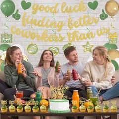 Coworker Farewell Decorations, Green Gold Good Luck Finding Better Coworkers …