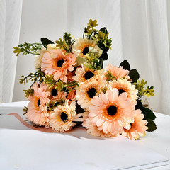 7 Stem Artificial Silk Daisy Bouquet Marigold Chrysanthemum for Gallery Wall
