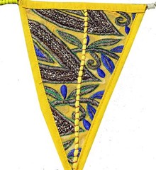 Multicolor Indian Garland Decoration Cotton Bunting 8 Flags Tea Party Banners