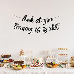 Sweet 16 Party Decorations for Boy & Girls, 16Th Birthday Decorations Sign Gifts