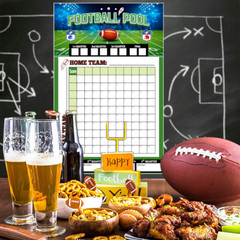 Football Party Decorations – 2 Pack Football Pool Poster – 27.5 x17.7 Inch