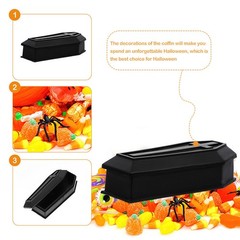 2 Pieces Coffin Storage Box Food with Lid Casket Boxes Goodies Container