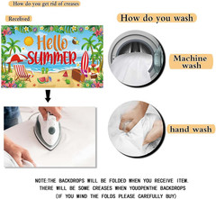Summer Banner Summer Party Decoations 71X43 Inch Large Summer Beach Backdrop Ban
