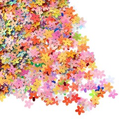 Flower Shape Confetti Ornaments 0.39 Inch Colorful Table Decor Wedding 60G