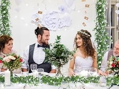Faux Eucalyptus Garland Plant Fake Vines, Artificial Hanging Eucalyptus Leaves
