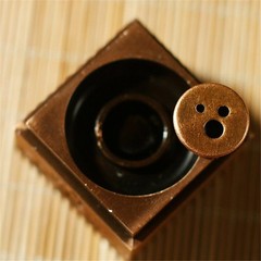 Heart Sutra Incense Burner Ancient Hollow Sculpture Base Red Copper Zen Design