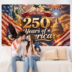 America 250 Anniversary Photo Backdrop Patriotic Banner 4th of July Fourth of…