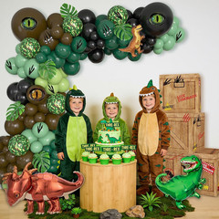 Dinosaur Birthday Party Decorations with 4pcs Dino Theme Boxes Green Brown Black