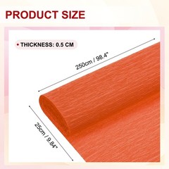 Crepe Paper Roll 8.2ft Long 98 Inch Wide for Decoration Orange Red