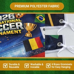 2026 Soccer Party Decorations Set, 71×45″ 71 x 45 inches, Multicolor