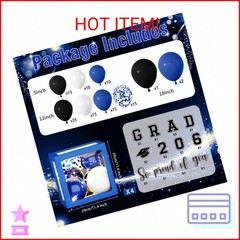 Graduation Decorations Class of 2026 – Blue Graduation Decorations Set of 4 Ball