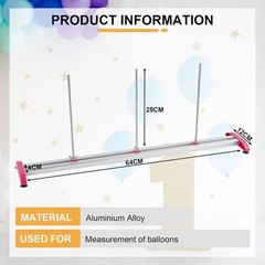 Balloon Sizer Ruler Metal Balloon Measurement Tool Adjustable Balloon Ruler 0…