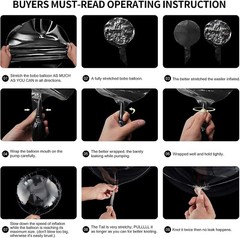 50 Packs BoBo Balloons 20 Inch Clear Balloons For Stuffing Led Light Up Bubble B