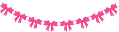 1 Pcs Rose Red Bow Garland Banner, Bow Party Decortions for Women Girls Birthday